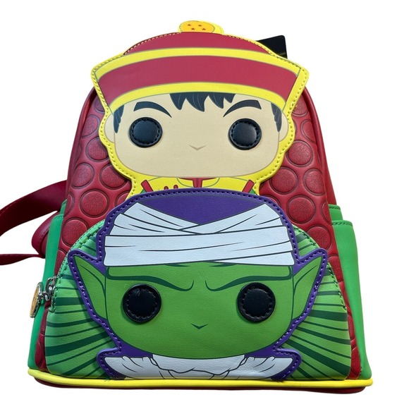 Loungefly Dragon Ball Z Gohan Piccolo Funko Pop Mini Backpack Red Green New